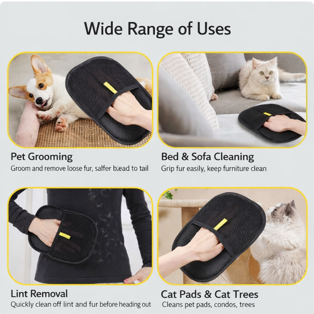 4-in-1 All fur removal glove